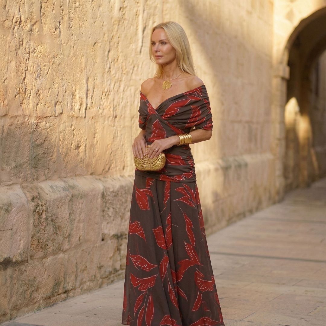 Poppy | Elegante Jurk met Bladeren