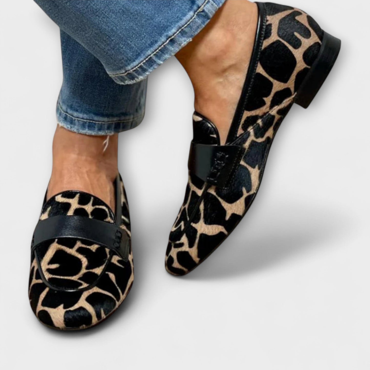 Léonie™ Moccasins met luipaardprint
