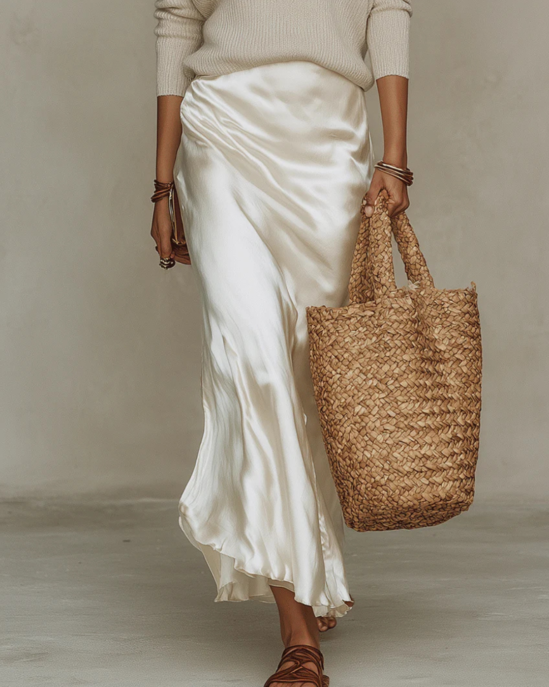 Anaïs – Elegante midi satijnen jurk