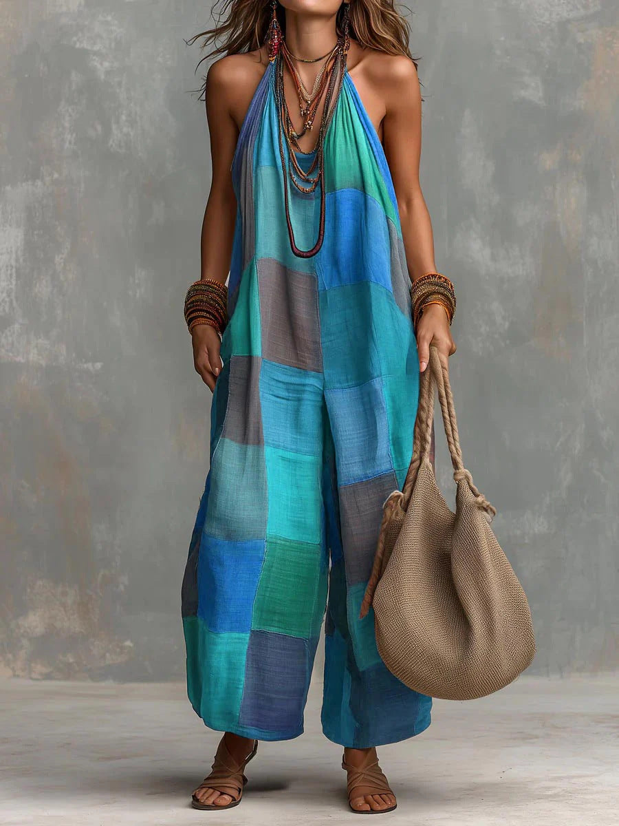 Patchwork Boheemse Jumpsuit™ – Frisheid en vrijheid in een unieke artistieke stijl