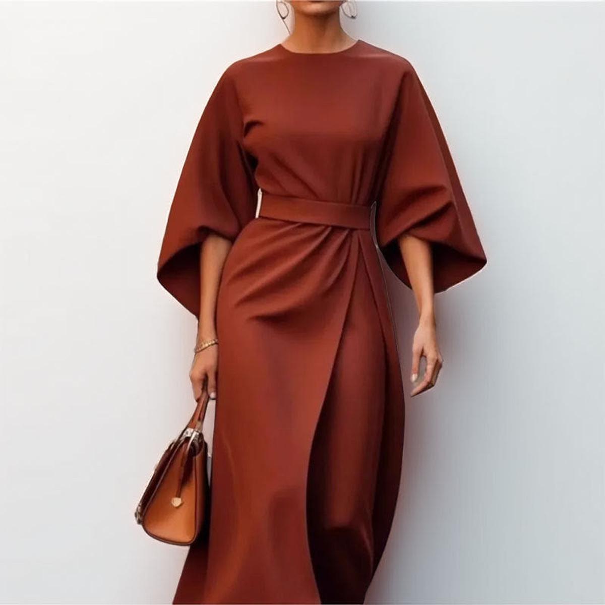 KATARZYNA | MAXI-JURK MET KIMONO-ERMEN