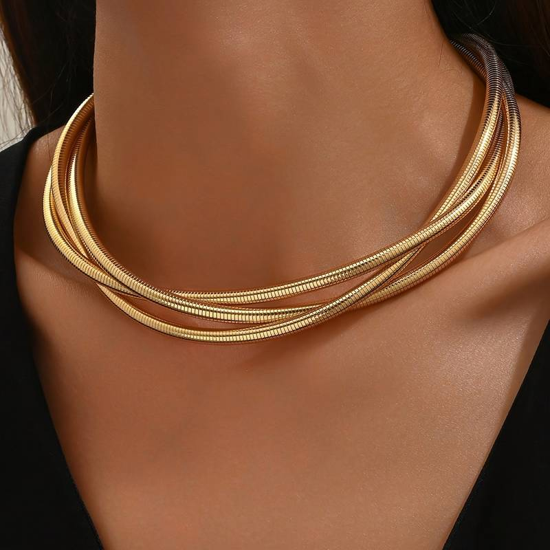 Vintage Gelaagd Gouden Collier