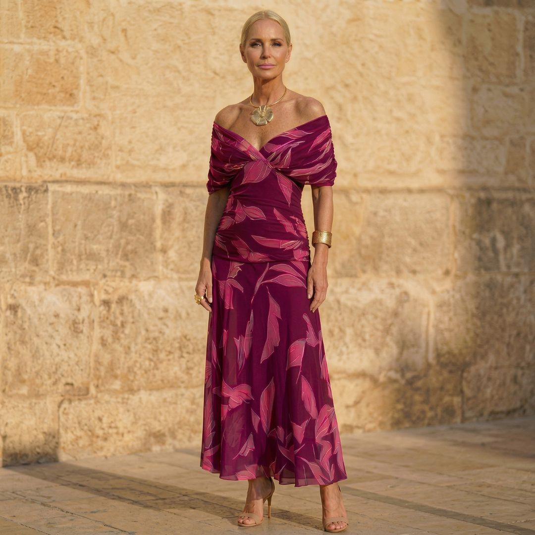 Celeste | Elegante Jurk met Bladeren