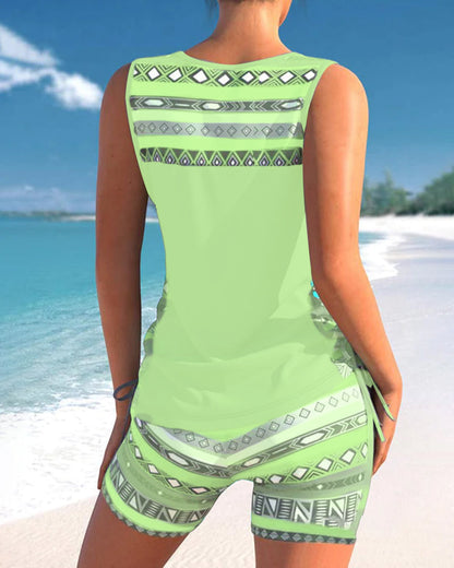 Márcia - Tankini met geometrische print
