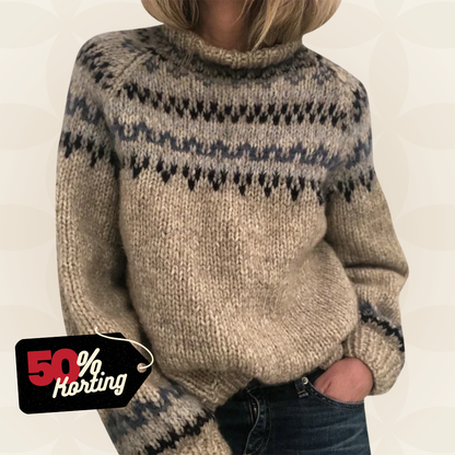 Khloe – Gebreide trui met patroon