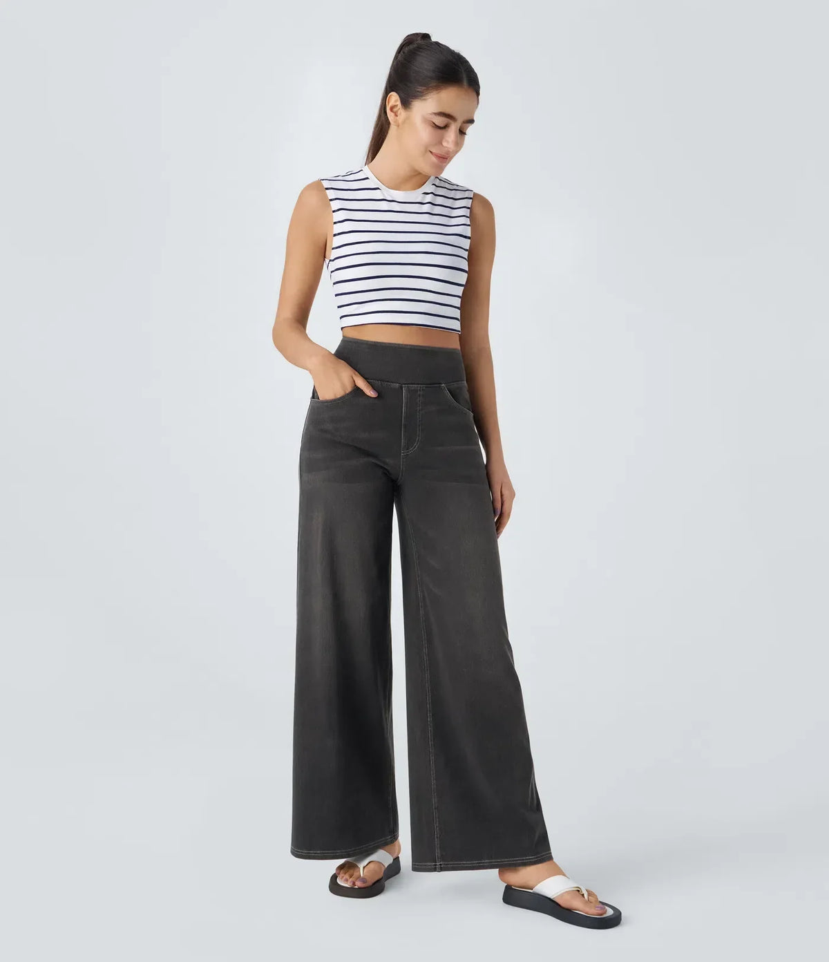 Tessa – Comfortabele jeans - broek met hoge taille en stretch