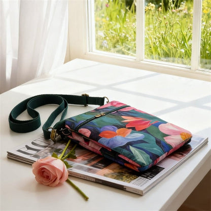 Elvira - Vintage Schoudertas met rits en magnetische sluiting