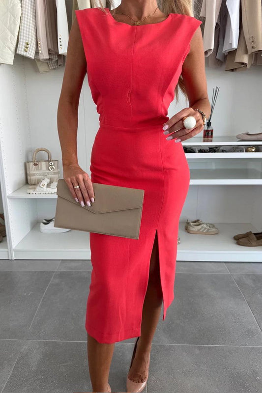 Ronde Hals Split Elegante Jurk