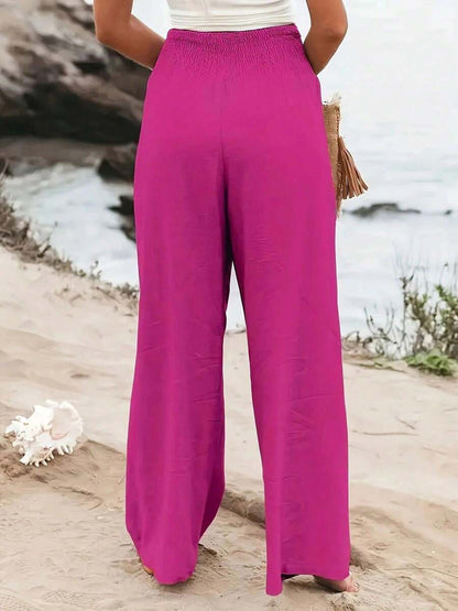José | Hoge taille lange broek met zakken