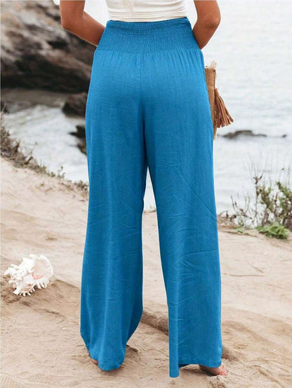 José | Hoge taille lange broek met zakken