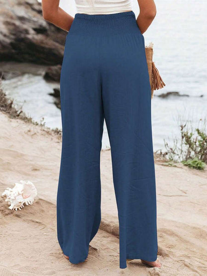 José | Hoge taille lange broek met zakken
