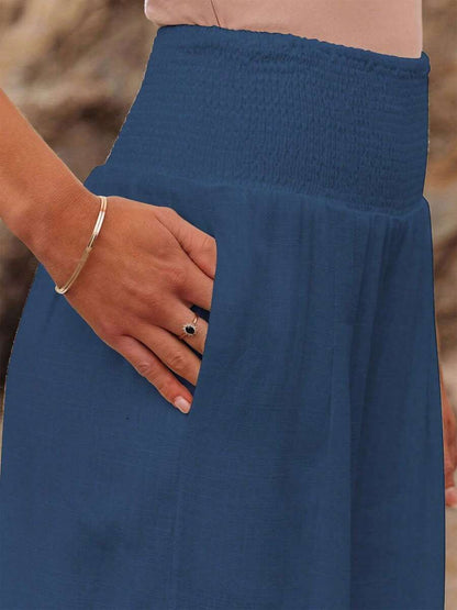 José | Hoge taille lange broek met zakken