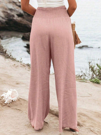 José | Hoge taille lange broek met zakken