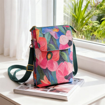 Elvira - Vintage Schoudertas met rits en magnetische sluiting