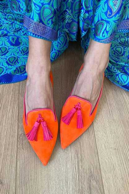 Portia™ |Boho-moccasins met franjes