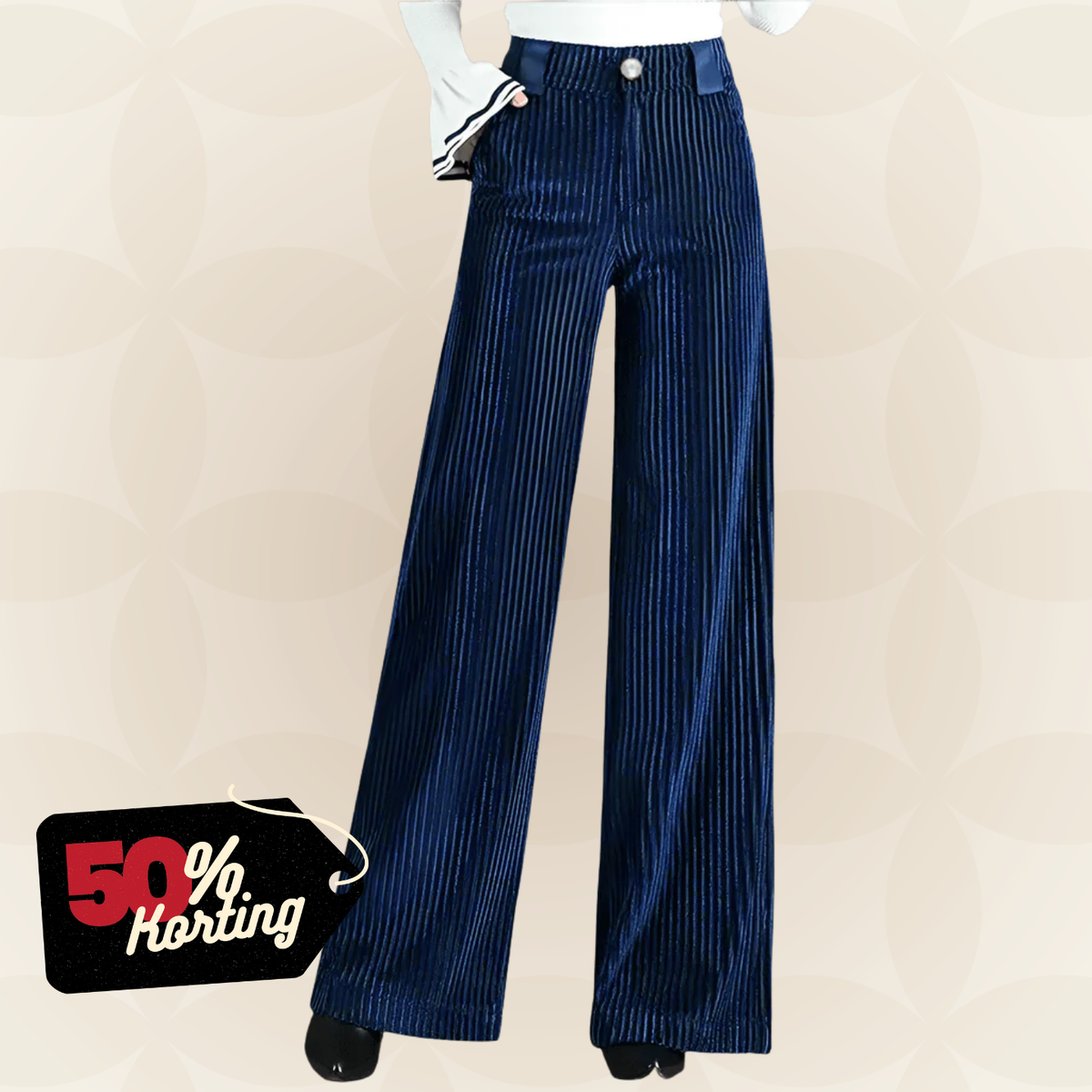 Lot - Hoge taille corduroy broek