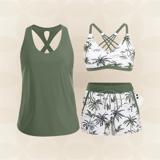 Rosalie | Badmode set Koordsluiting en Ademend Materiaal