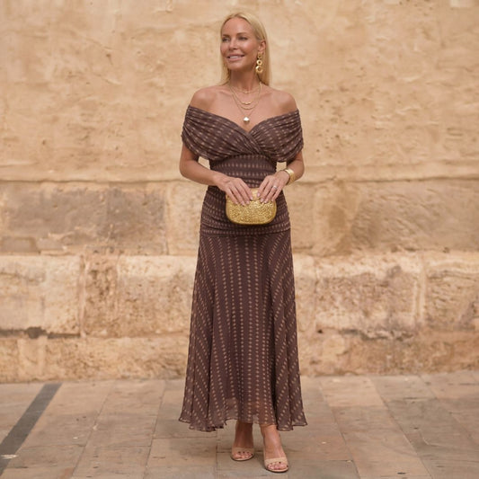 Sienna | Geometrische Vloeiende Jurk