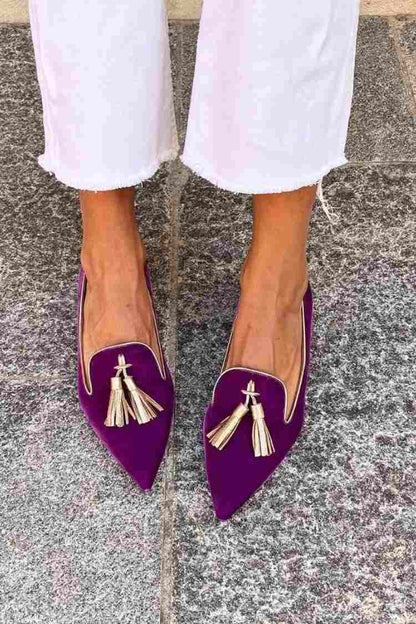 Portia™ |Boho-moccasins met franjes