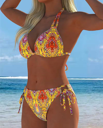 Bikini Kleurrijk Halter Druk