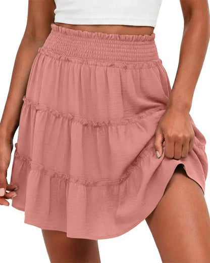 Liz - Rokje met ingebouwde shorts en elastische taille
