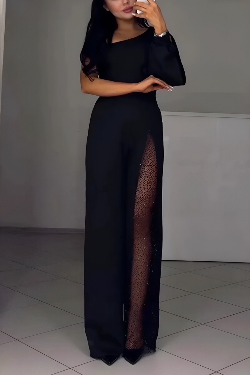 Melanie - Moderne jumpsuit met wijde pijpen
