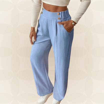 Anita - Fijne rechte Casual broek met mooie details