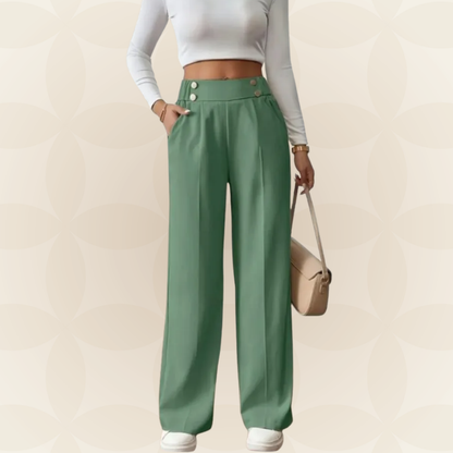 Anita - Fijne rechte Casual broek met mooie details