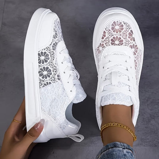 Lonneke | Elegante kanten sneakers
