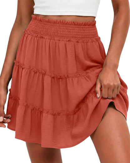 Liz - Rokje met ingebouwde shorts en elastische taille