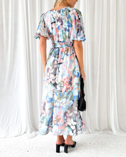 Celine | Vrouwelijke Jurk met Bloemmotief