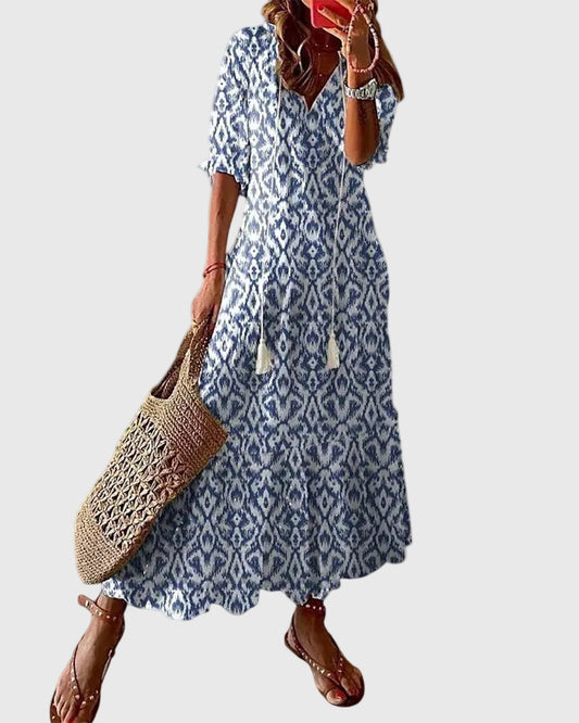 Amalia | Vintage Boho Maxi Zomerjurk