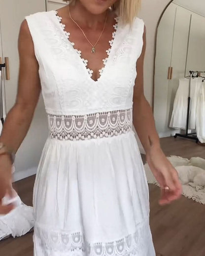 Jacqueline | Kanten V-hals Cami Jurk