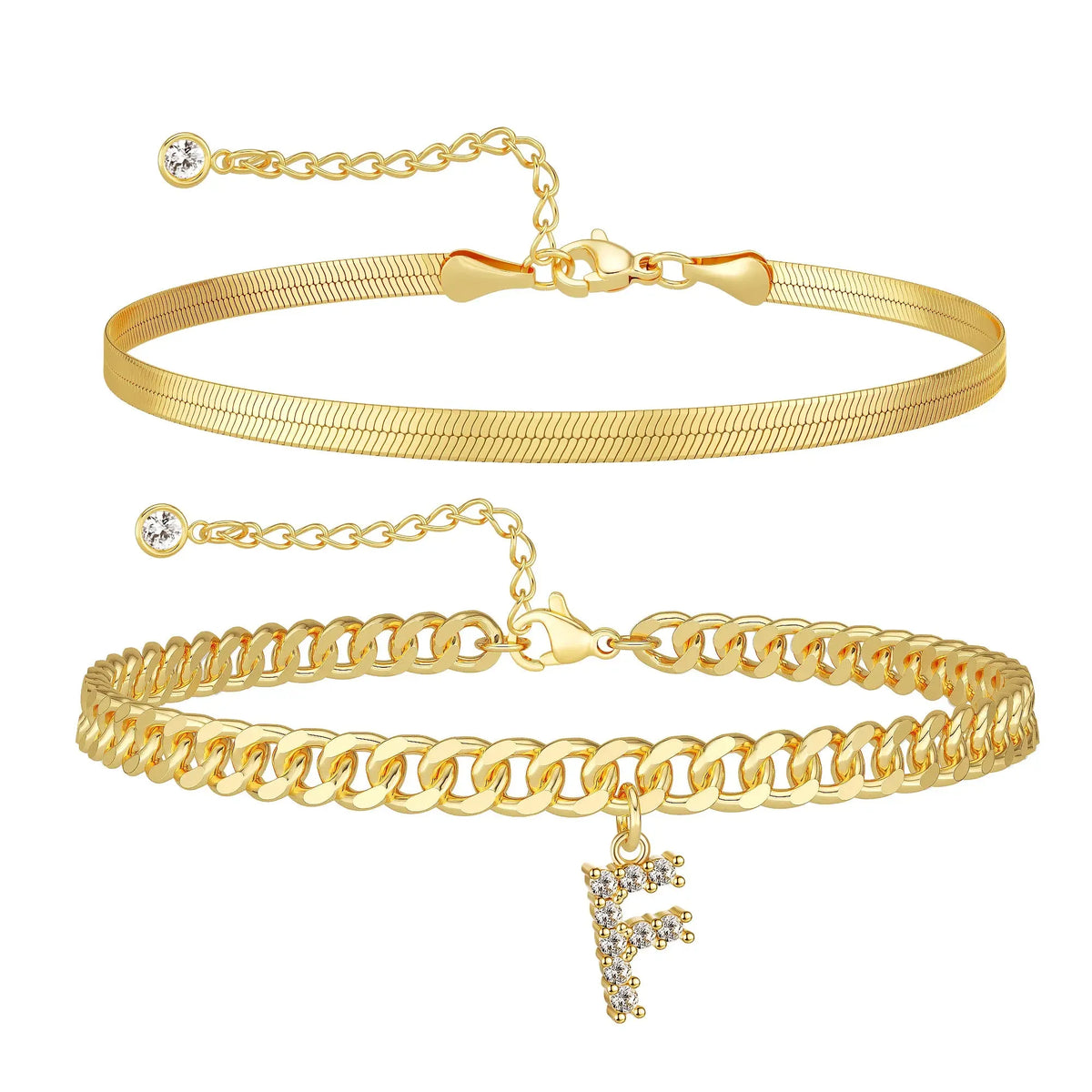 Ariane - Enkelketting-set met letter - een ideaal cadeau!