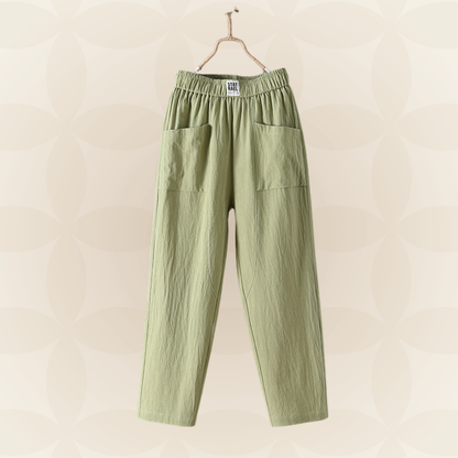 Margriet - Katoen En Linnen Effen Kleur Casual Broek