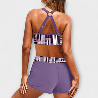 Juliana - Hoge taille bikini met ribbels