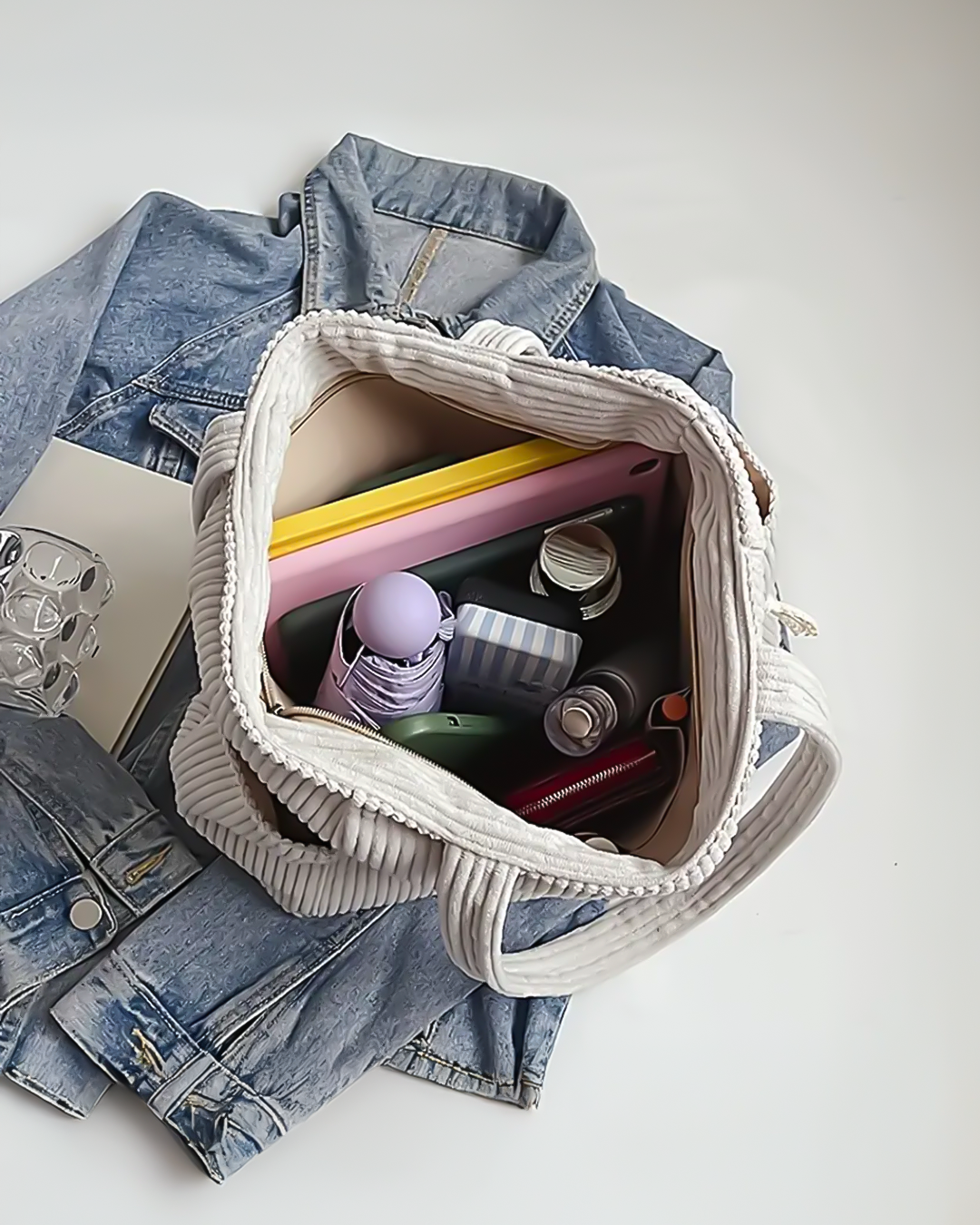 Tilda – Corduroy draagtas met koorddetail