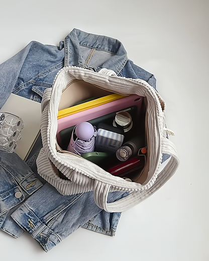 Tilda – Corduroy draagtas met koorddetail
