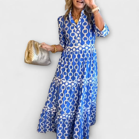 JULIANA | MIDI-JURK MET KETTINGPATROON