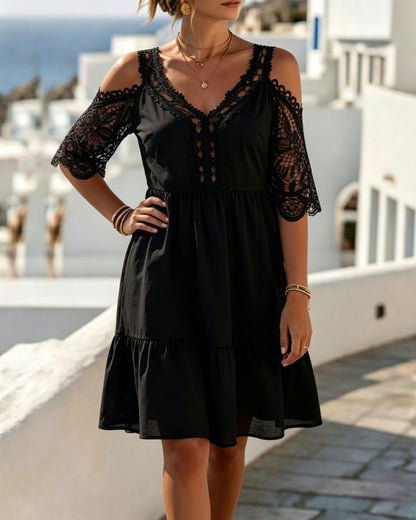 Lisette | Off-Shoulder Kanten Jurkje