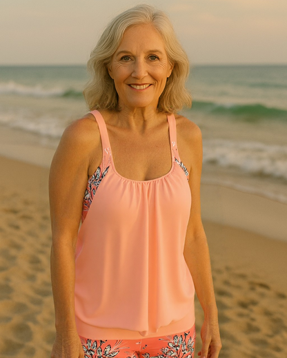 Filipa - Klassieke tankini met bloemenprint