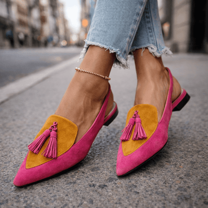 Marrit | Elegante Slingback Loafers met Franje