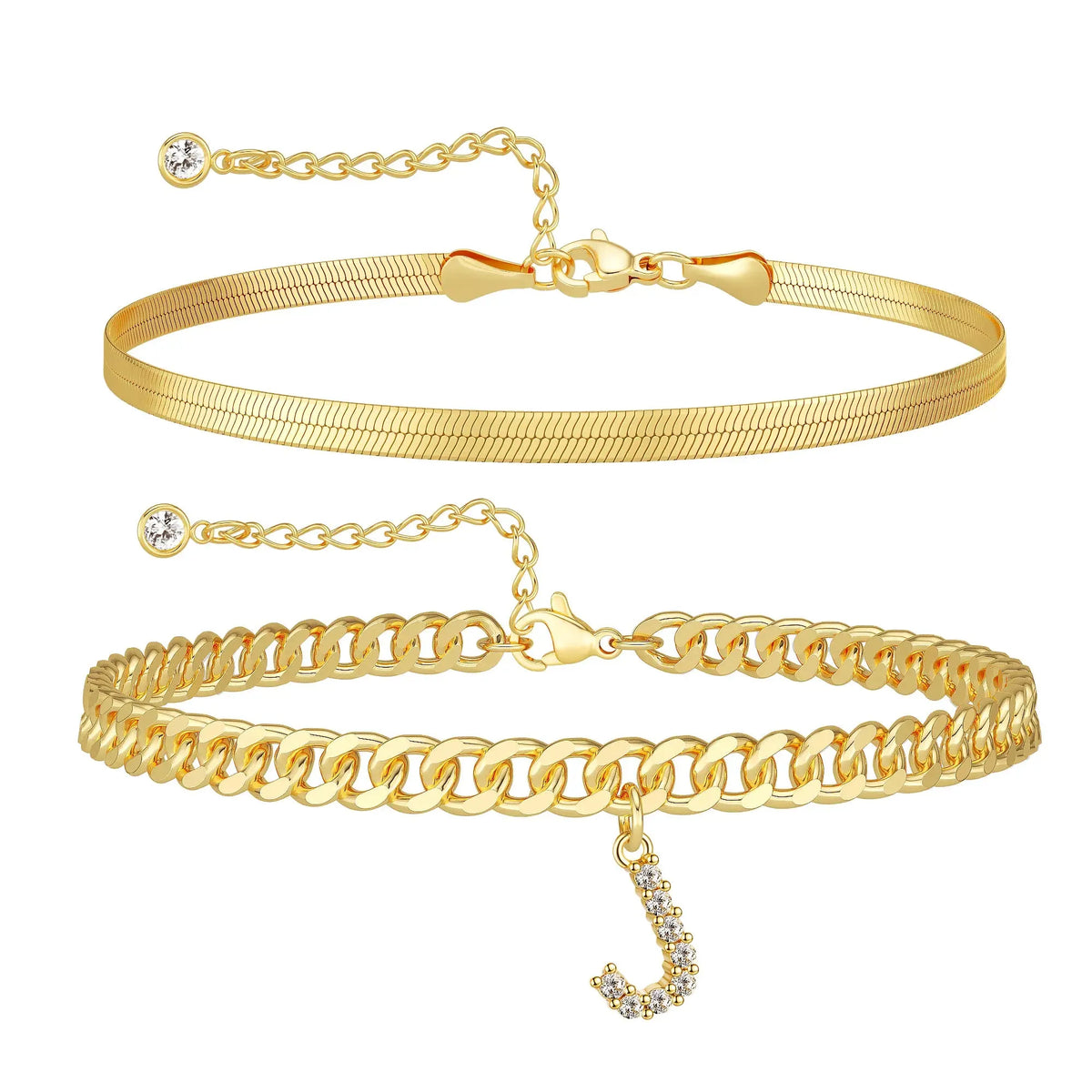 Ariane - Enkelketting-set met letter - een ideaal cadeau!