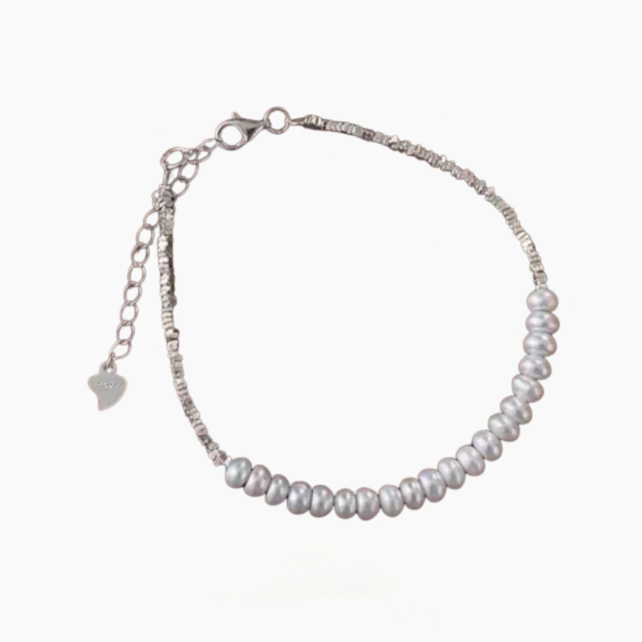 Madreperla Platte Parel Armband