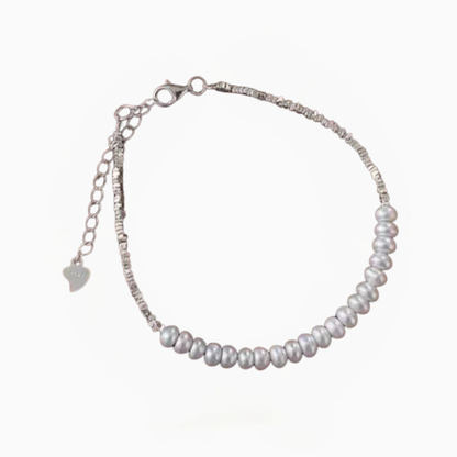 Madreperla Platte Parel Armband