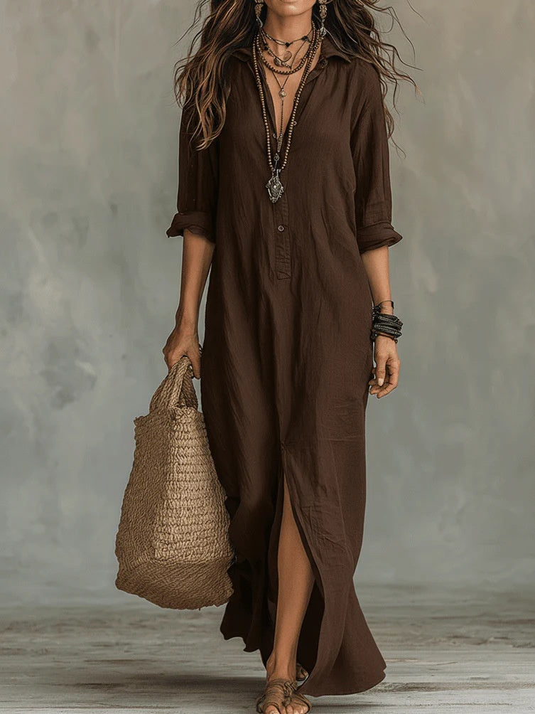 Trudy | Flatterende Maxi Jurk