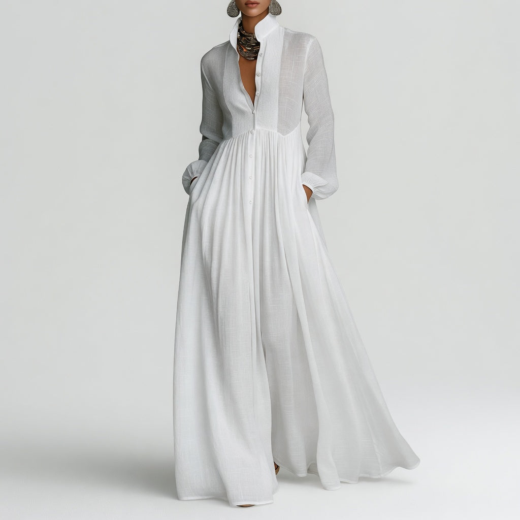 Élisa™ — Minimalistische maxi-jurk
