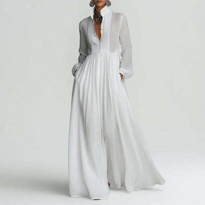 Élisa™ — Minimalistische maxi-jurk