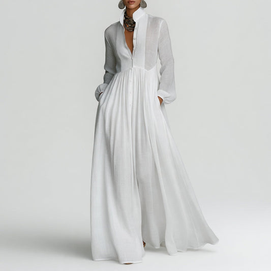 Élisa™ — Minimalistische maxi-jurk