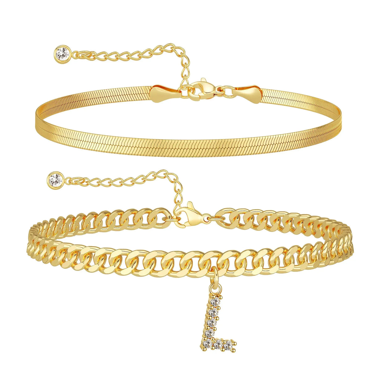 Ariane - Enkelketting-set met letter - een ideaal cadeau!